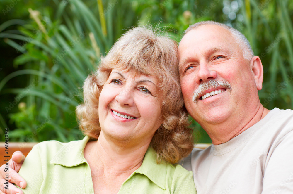 Elderly couple in love