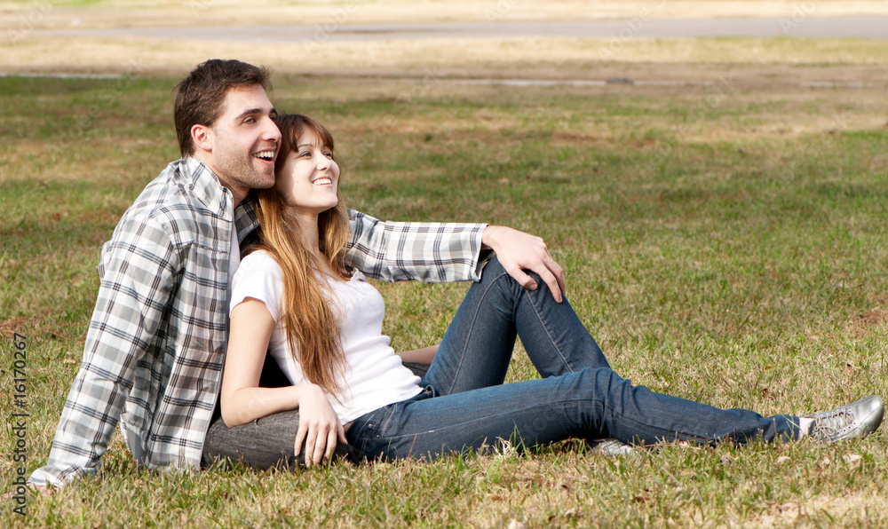 Loving young couple, beautiful and happy Loving young couple, beautiful and happy