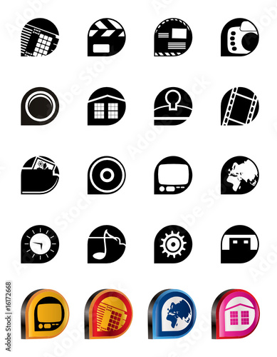 Fototapeta Naklejka Na Ścianę i Meble -  Internet, Computer and mobile phone icons - Vector icon set