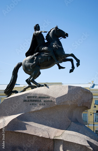 The Bronze Horseman monument. Saint-Petersburg  Russia