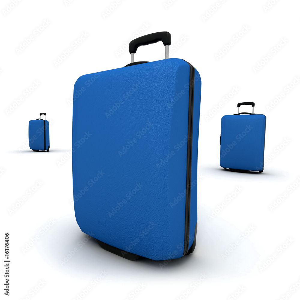 Trio of Red Trolley suitcases Trio of Red Trolley suitcases