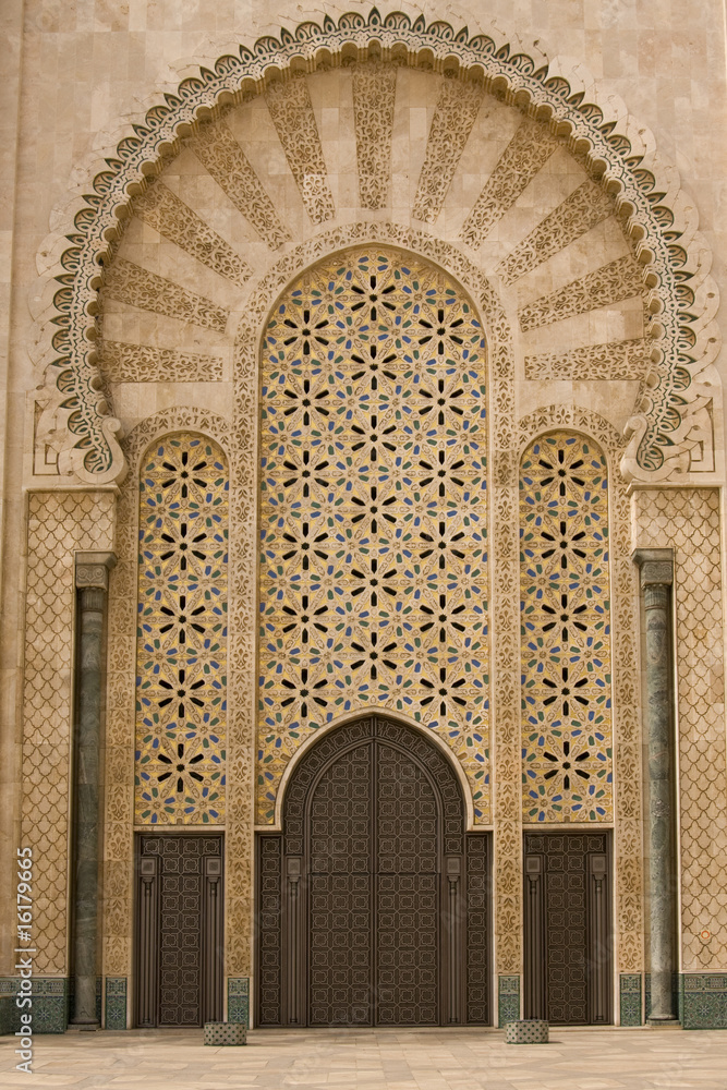 Mosque door in Casablanca, Morocco