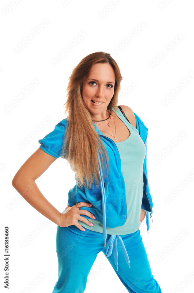 Beautiful blond on white background Beautiful blond on white background