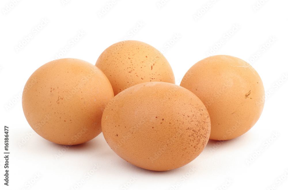 Four eggs isolated Four eggs isolated