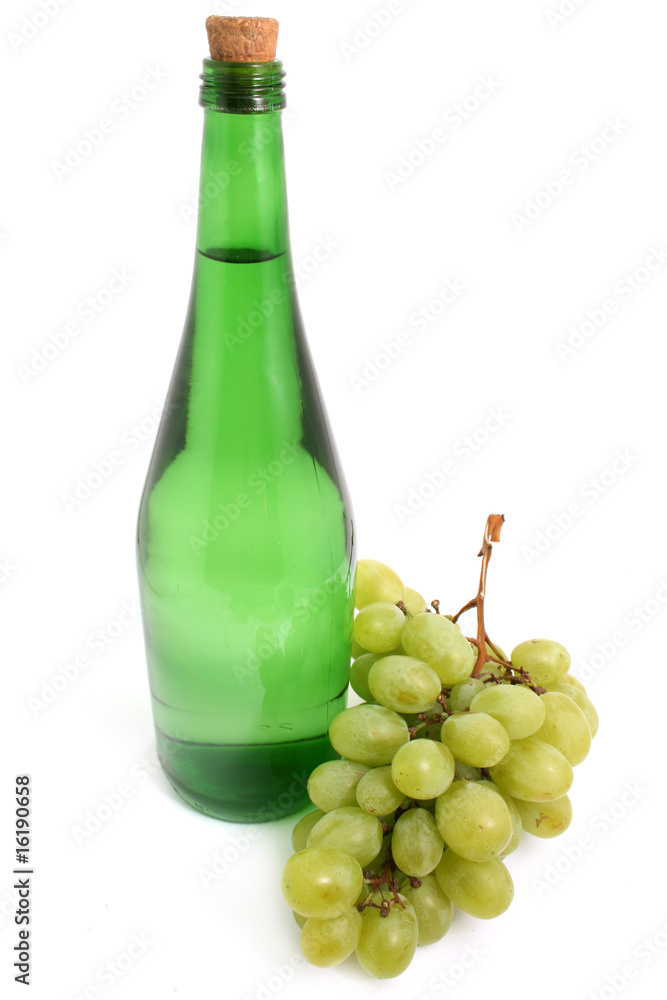 white wine isolated on white