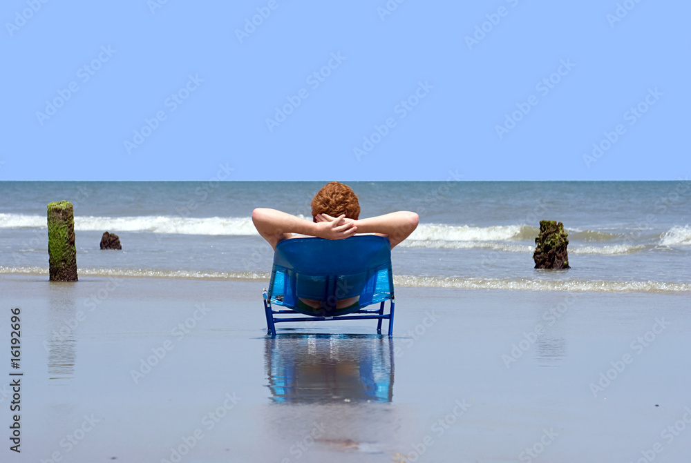 Fototapeta premium Lounging on the Beach