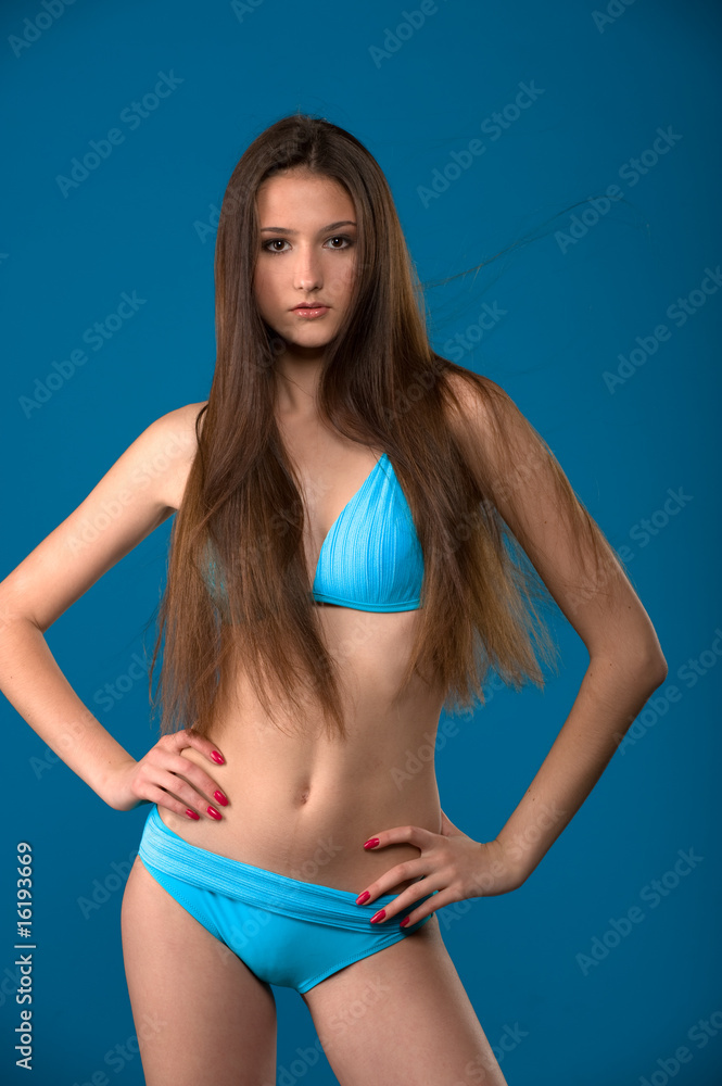 Fototapeta premium blue swimsuit