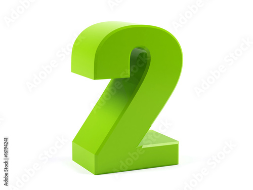 Number two on a white background.