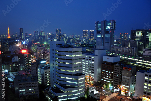 Tokyo by night at Shinagawa