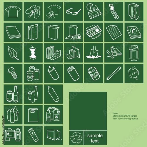 Make your own recycling sign individually layered