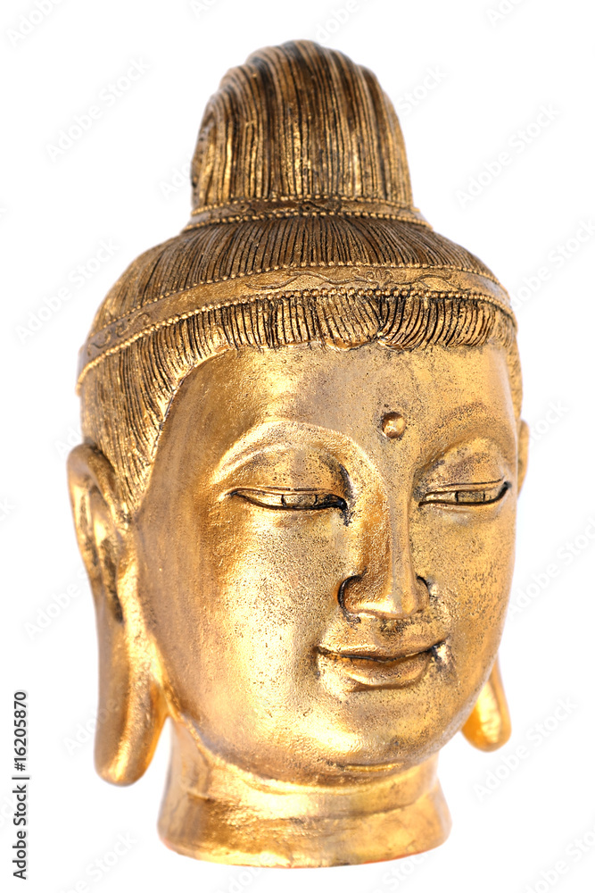 Bouddha doré au chignon