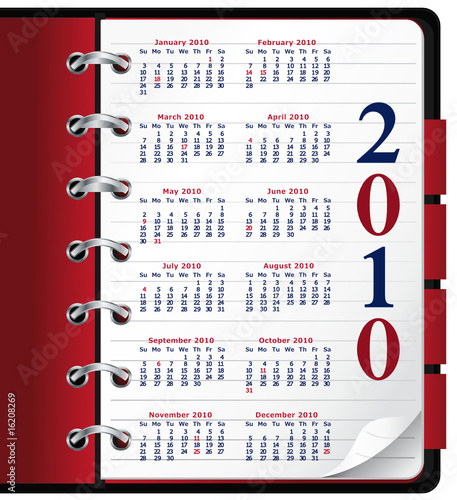 2010 agenda calendar
