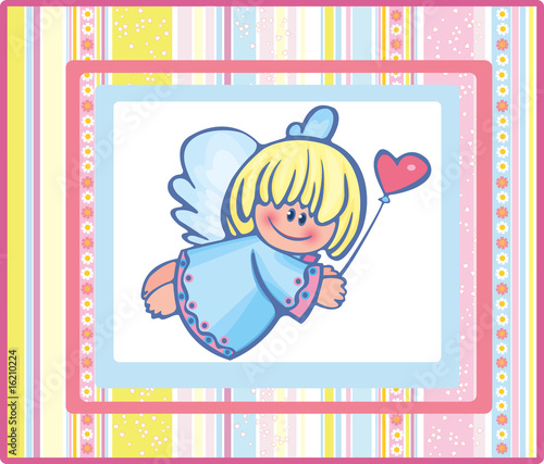 Card of pretty angel.