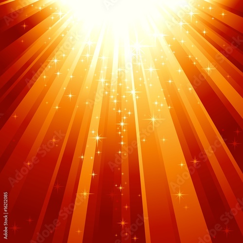 Magic stars descending on beams of light