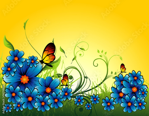 jardin en vector