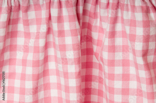 Fabric with pink and white pattern