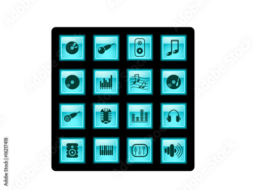 Music and audio vector icons