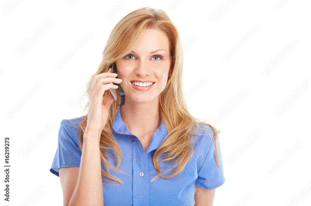 Woman with cellular Woman with cellular