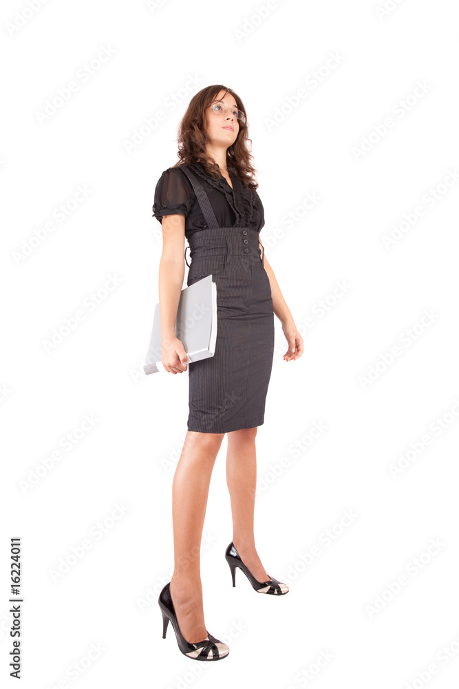 Fototapeta premium Attractive businesswoman isolated on white