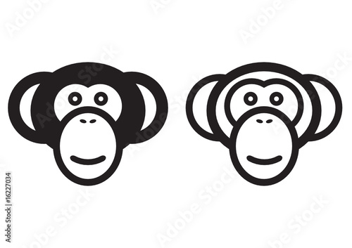 Vector monkey signs
