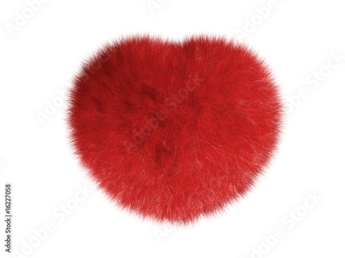 Heart with fur