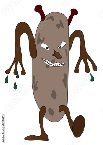 vector dirty microbe without gradients
