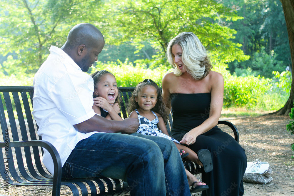 A mixed race family A mixed race family