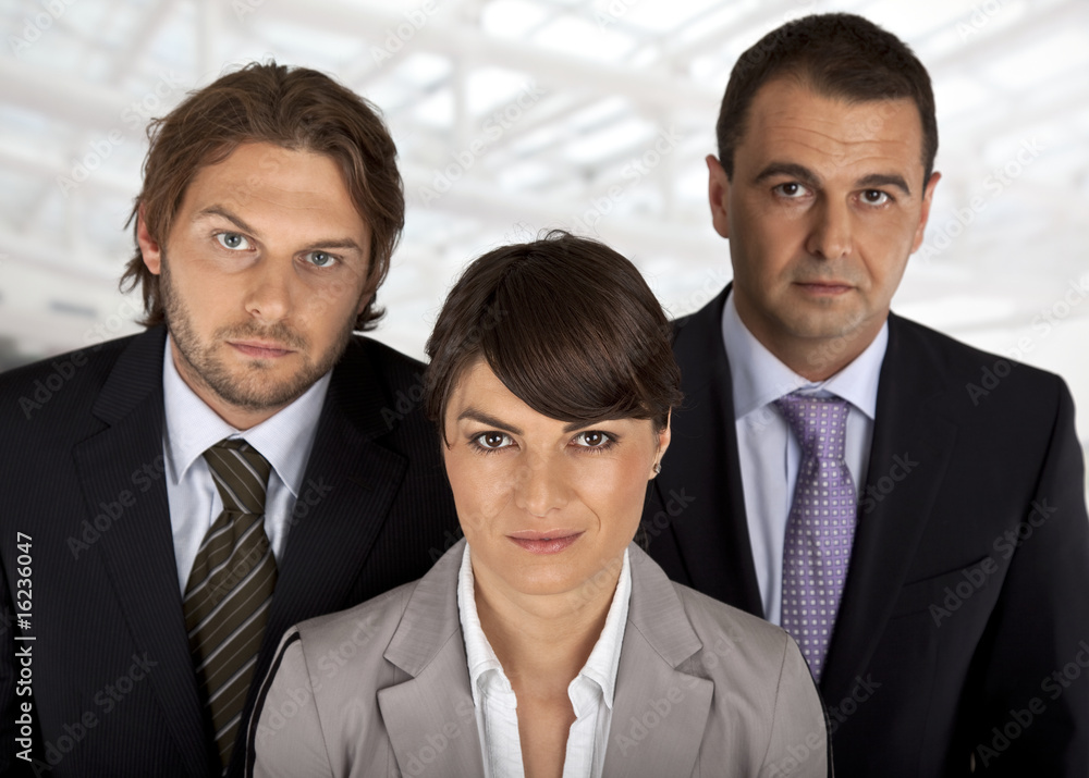 business team of three