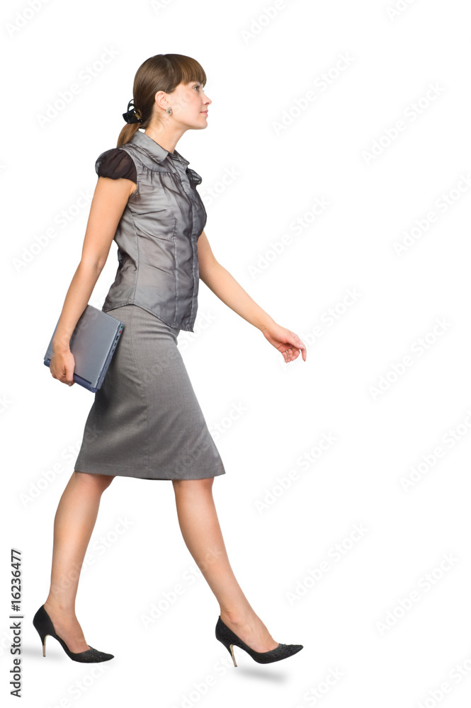 Fototapeta premium Beautiful Businesswoman with Laptop