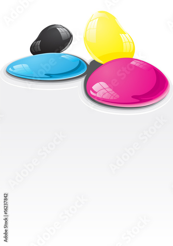 cmyk paint drops
