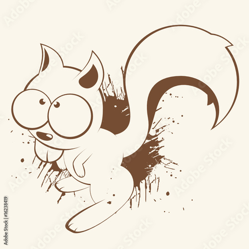 eichhörnchen vintage cartoon