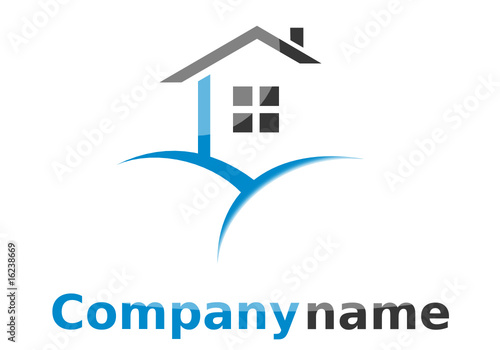 Blue house logo