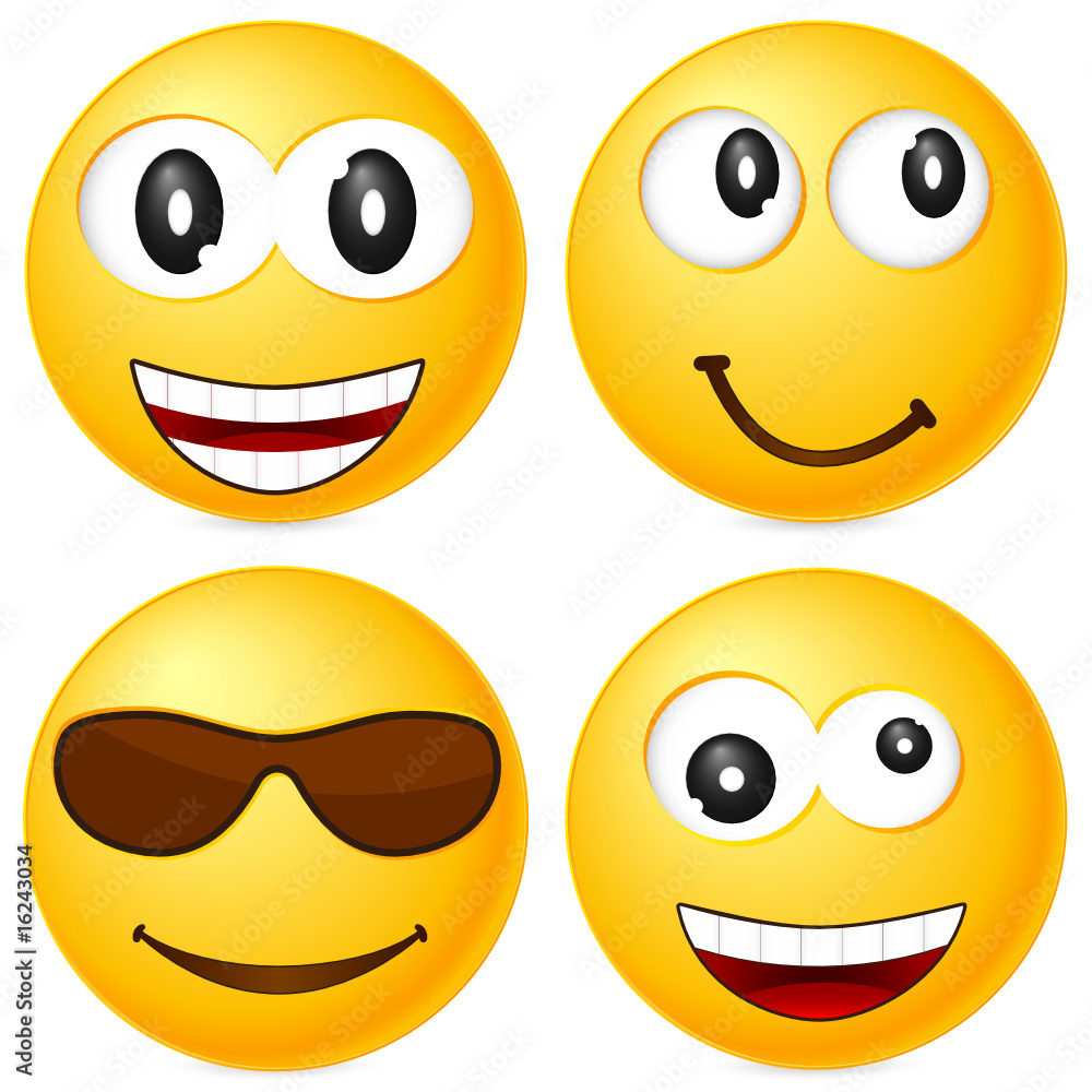 Fototapeta premium emoticons set 6