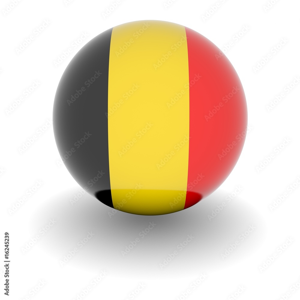 High resolution ball with flag of Belgium