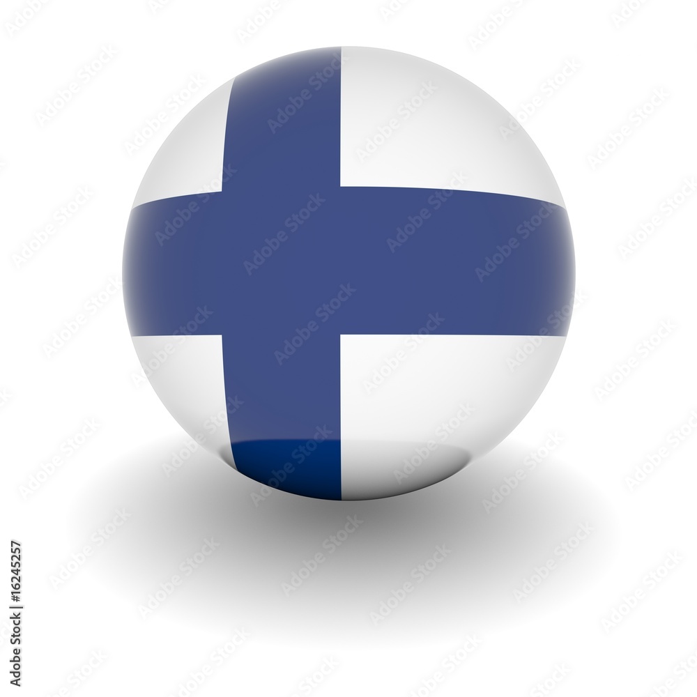 High resolution ball with flag of Finland High resolution ball with flag of Finland