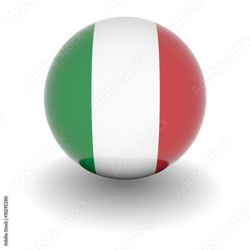 High resolution ball with flag of Italy
