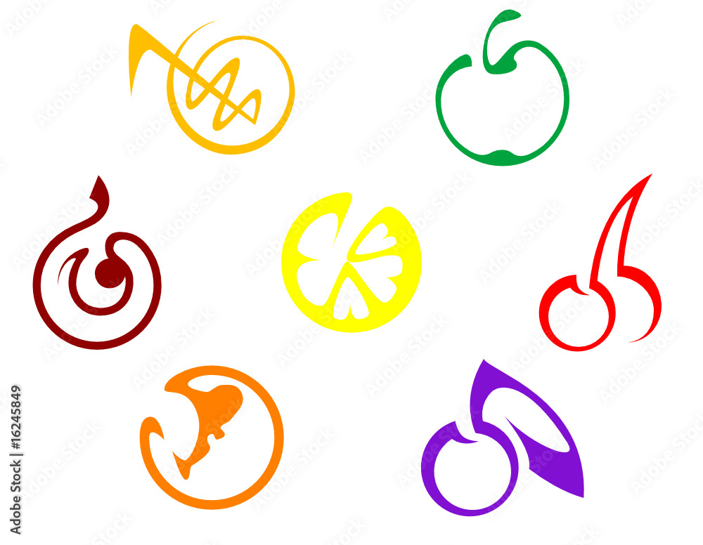 Fruits icons Fruits icons
