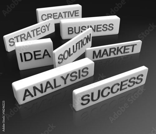 Plakat w ramie Business objective concept