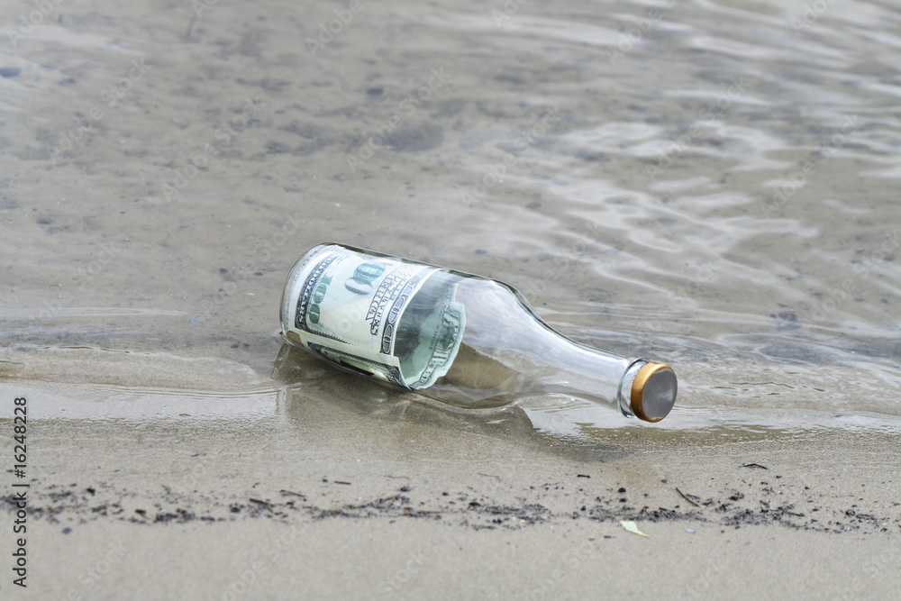 Obraz premium Bottle With Money