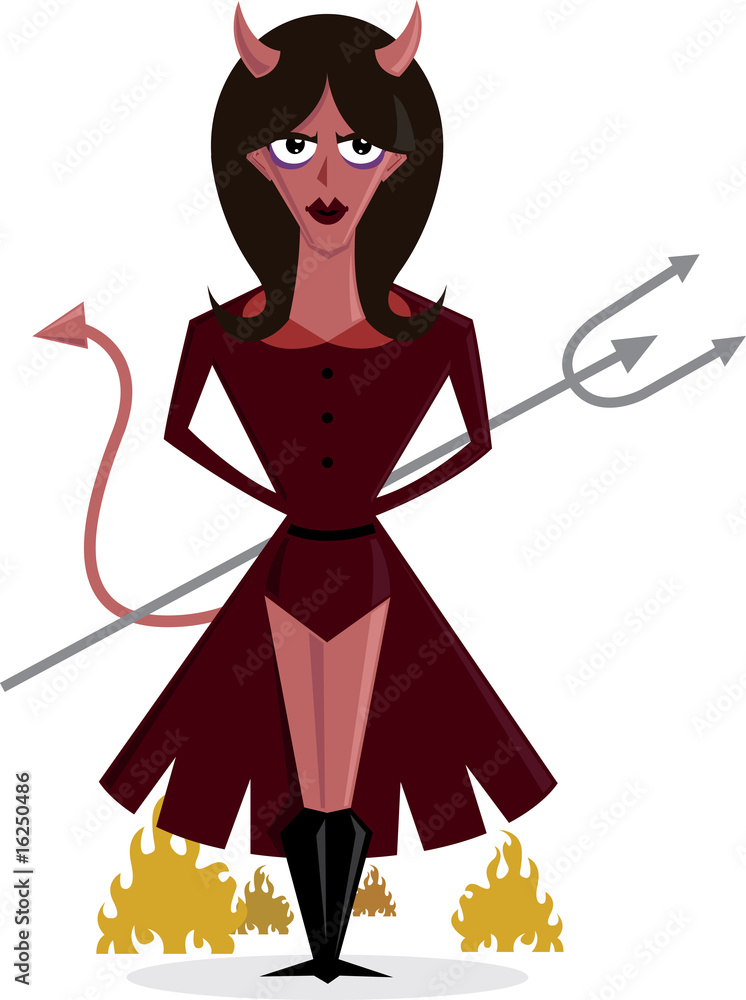 She Devil halloween character vector illustration She Devil halloween character vector illustration