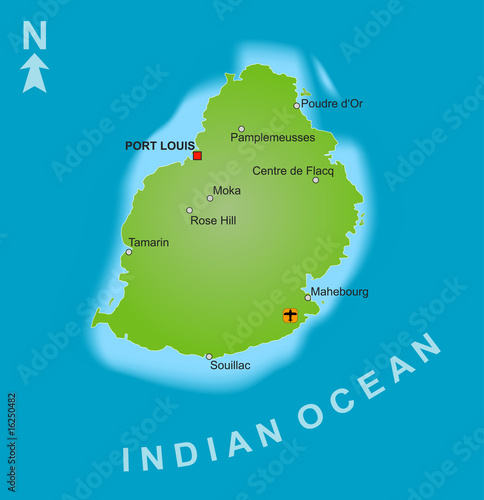 Karte Mauritius