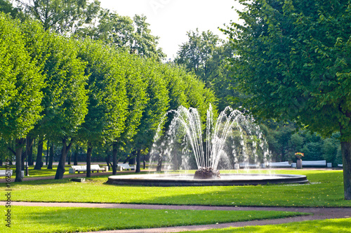 Fountains in park in Saint-Petersburg