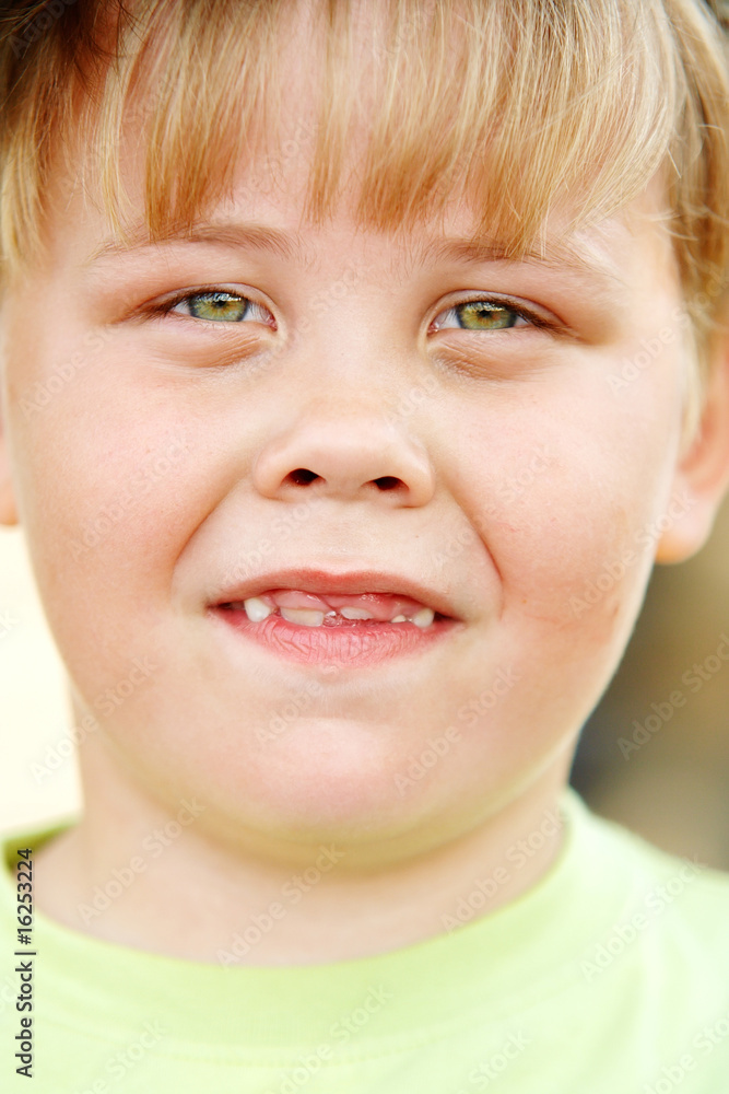 Closeup portrait of preschooler boy Closeup portrait of preschooler boy