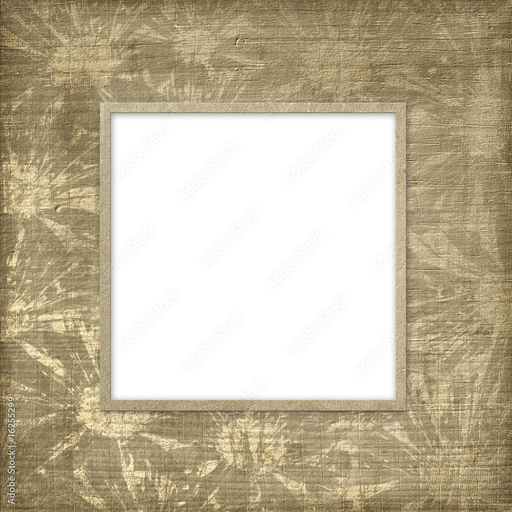 Grunge frame for the invitation or photo with ancient floral bac Grunge frame for the invitation or photo with ancient floral bac