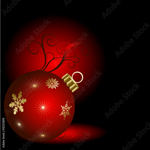 boule rouge de Noël