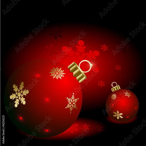 boules rouges de Noël