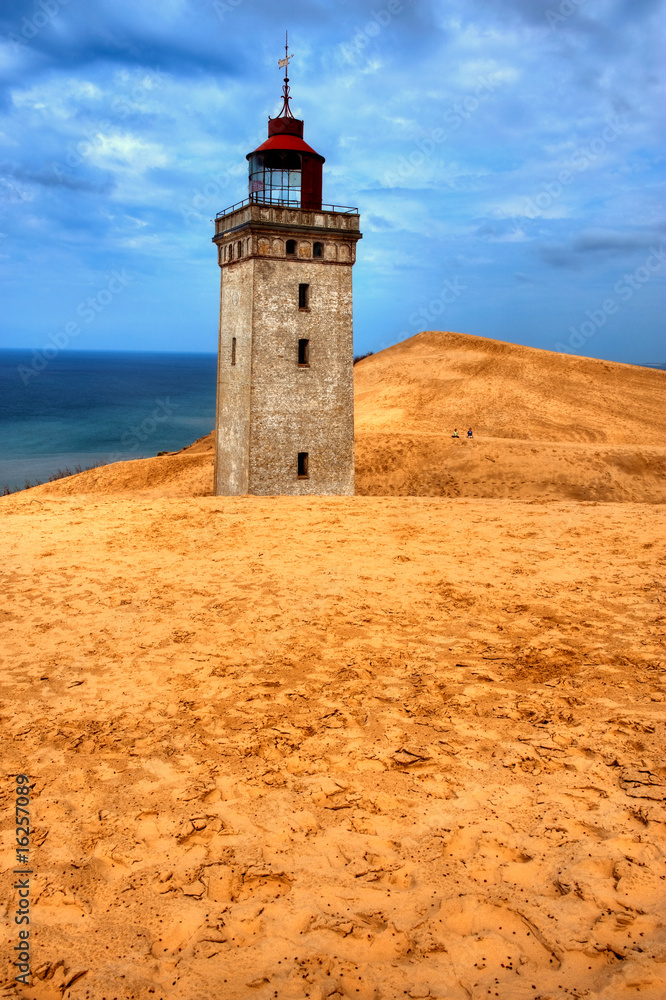 Lighthouse in the sand dunes of Rubjerg Knud