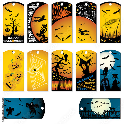 halloween labels and stickers