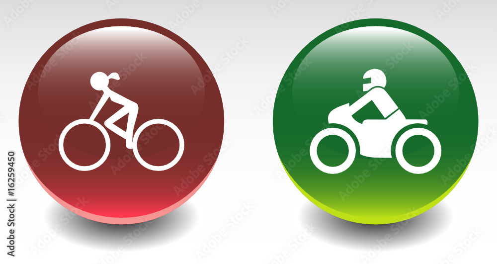 Bicycle Girl & Bike Man Sign Icons