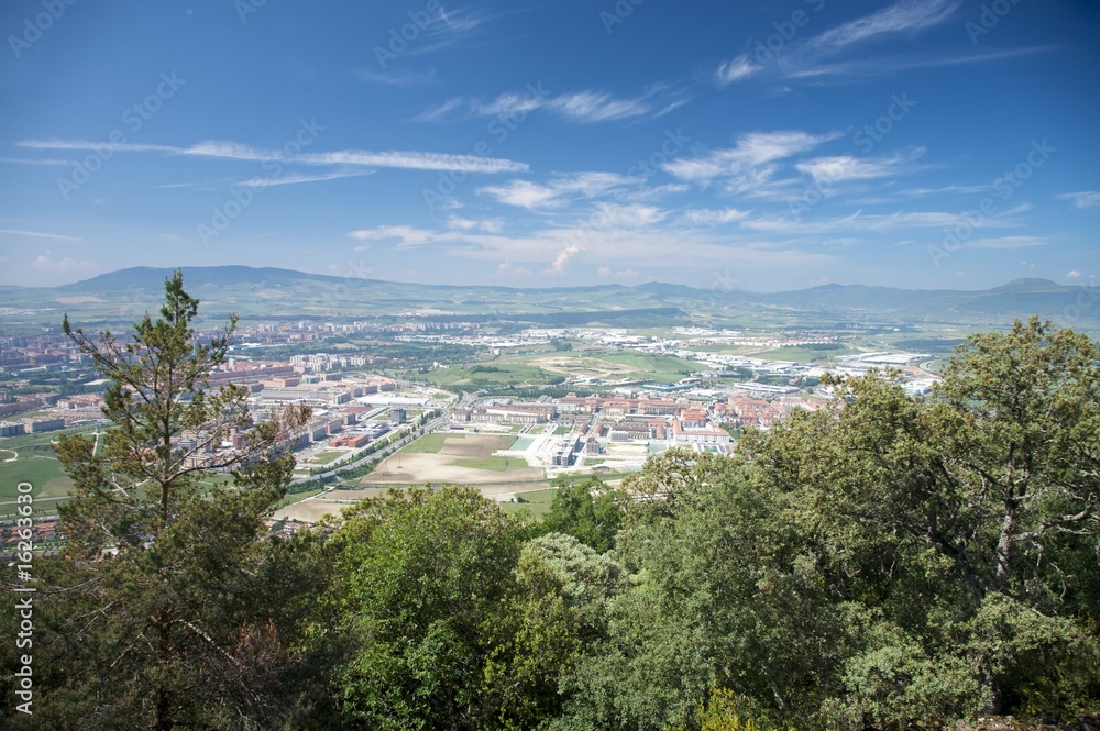 aerial view of pamplona city